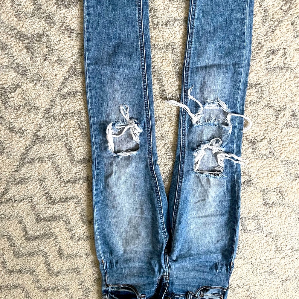 Distressed jeans